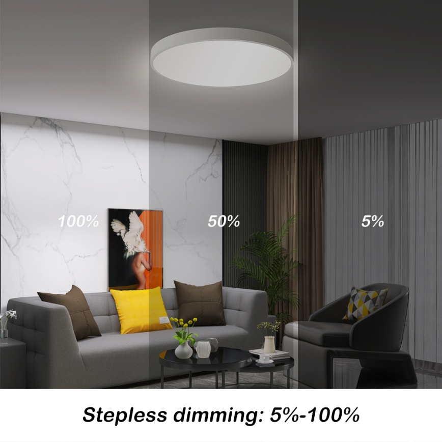 Brilagi - stmievateľné LED stropné svietidlo POOL SMART LED/60W/230V 50 cm 3000-6000K Wi-Fi Tuya + diaľkové ovládanie biela