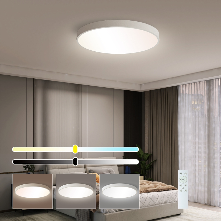 Brilagi - stmievateľné LED stropné svietidlo POOL SMART LED/60W/230V 50 cm 3000-6000K Wi-Fi Tuya + diaľkové ovládanie biela