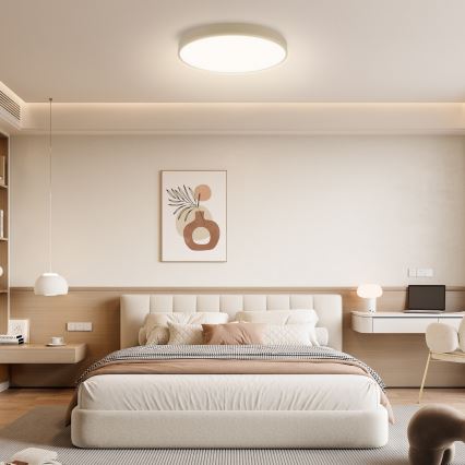 Brilagi - LED stmievateľné stropné svietidlo POOL SMART LED/60W/230V 3000-6000K priemer 50 cm Wi-Fi Tuya béžové + diaľkové ovládanie