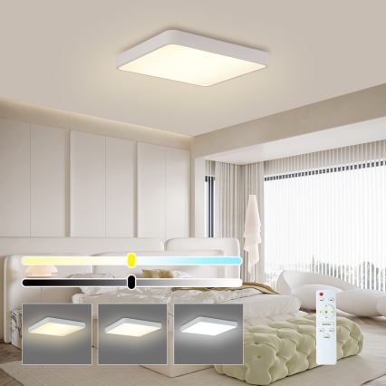 Brilagi - LED Stmievateľné stropné svietidlo POOL SQUARE LED/36W/230V 3000-6000K 40x40 cm biela + diaľkové ovládanie
