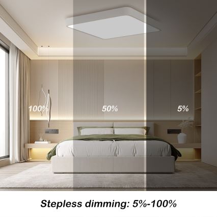 Brilagi - LED Stmievateľné stropné svietidlo POOL SQUARE LED/36W/230V 3000-6000K 40x40 cm biela + diaľkové ovládanie