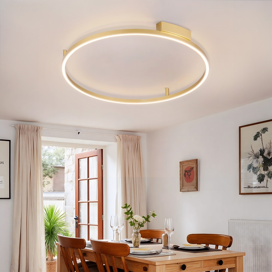 Brilagi - LED stmievané stropné svietidlo PORTOFINO LED/60W/230V 3000-6000K pr. 80 cm zlaté + diaľkové ovládanie