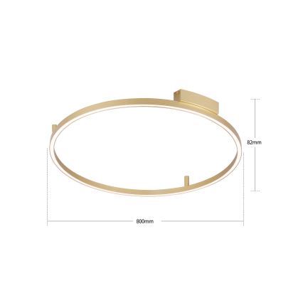 Brilagi - LED stmievané stropné svietidlo PORTOFINO LED/60W/230V 3000-6000K pr. 80 cm zlaté + diaľkové ovládanie