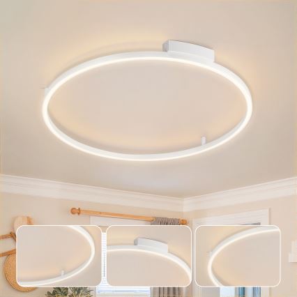 Brilagi - LED stmievateľné stropné svietidlo PORTOFINO LED/60W/230V 3000-6000K pr. 80 cm biela + diaľkové ovládanie