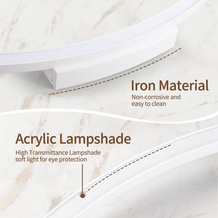 Brilagi - LED stmievateľné stropné svietidlo PORTOFINO LED/60W/230V 3000-6000K pr. 80 cm biela + diaľkové ovládanie