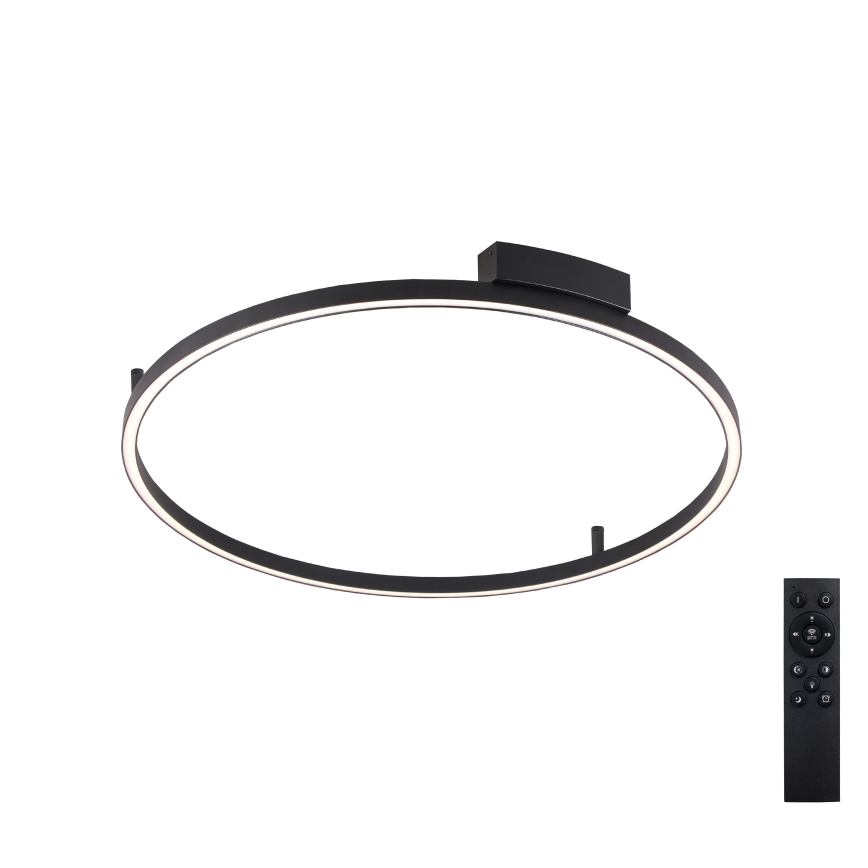 Brilagi - LED stmievateľné stropné svietidlo PORTOFINO LED/60W/230V 3000-6000K priemer 80 cm čierne + diaľkové ovládanie