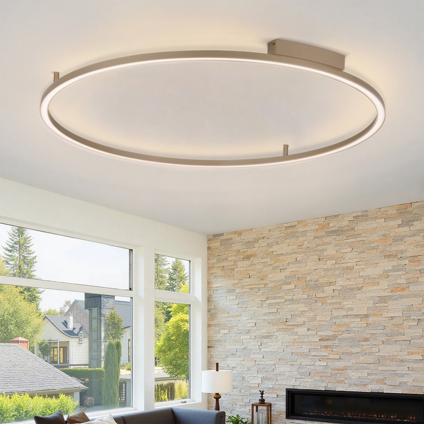 Brilagi - LED Stmievateľné stropné svietidlo PORTOFINO LED/85W/230V 3000-6000K pr. 120 cm béžová + diaľkové ovládanie