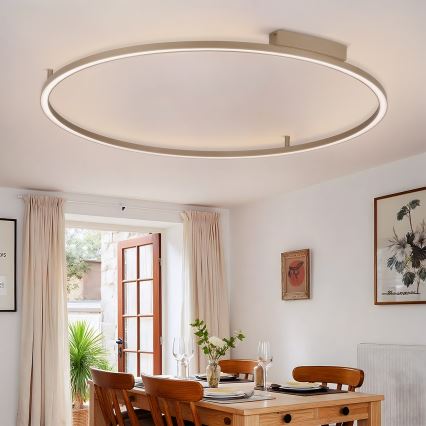 Brilagi - LED Stmievateľné stropné svietidlo PORTOFINO LED/85W/230V 3000-6000K pr. 120 cm béžová + diaľkové ovládanie
