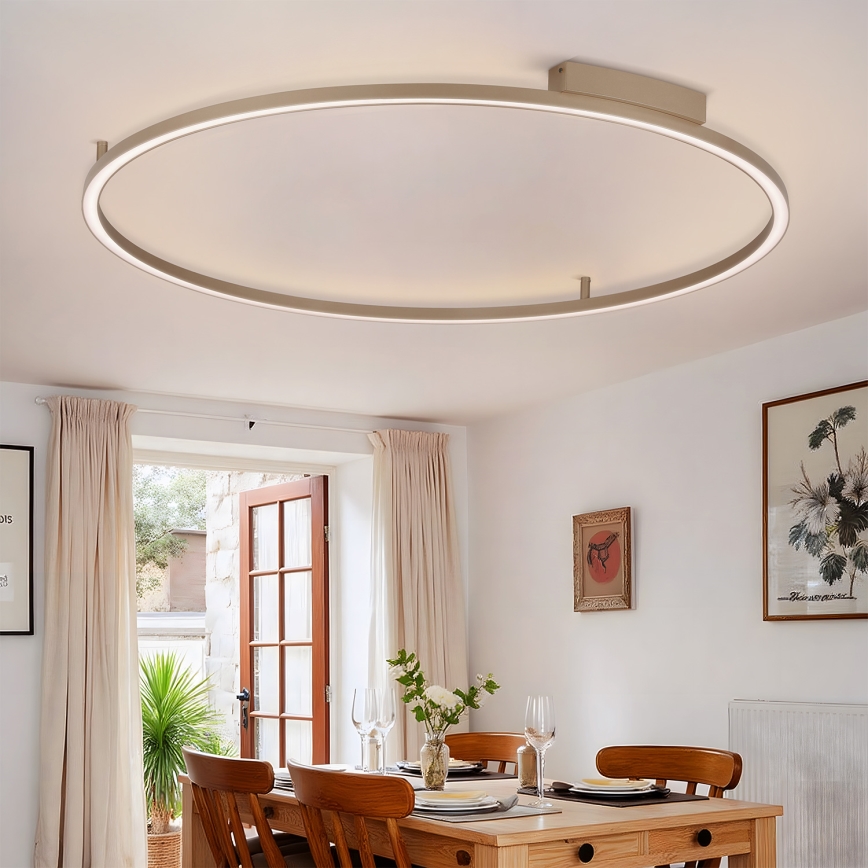 Brilagi - LED Stmievateľné stropné svietidlo PORTOFINO LED/85W/230V 3000-6000K pr. 120 cm béžová + diaľkové ovládanie