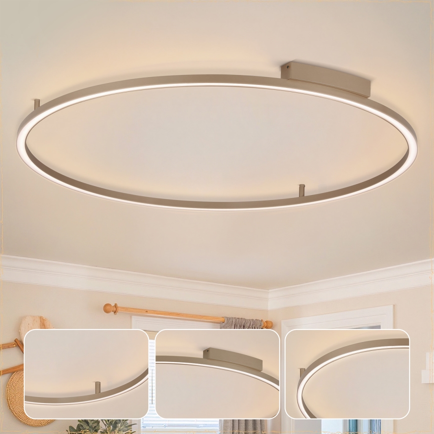 Brilagi - LED Stmievateľné stropné svietidlo PORTOFINO LED/85W/230V 3000-6000K pr. 120 cm béžová + diaľkové ovládanie