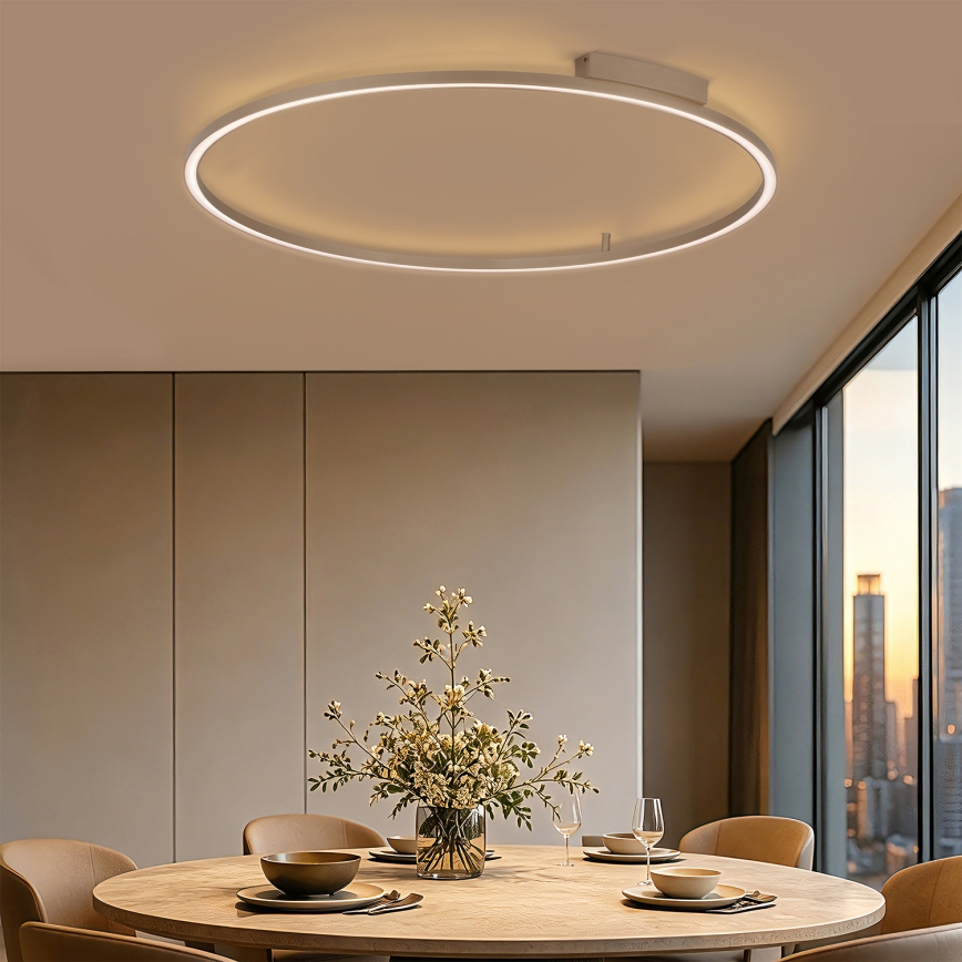 Brilagi - LED Stmievateľné stropné svietidlo PORTOFINO LED/85W/230V 3000-6000K pr. 120 cm béžová + diaľkové ovládanie