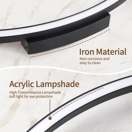 Brilagi - LED stmievateľné stropné svietidlo PORTOFINO LED/85W/230V 3000-6000K pr. 120 cm čierne + diaľkové ovládanie