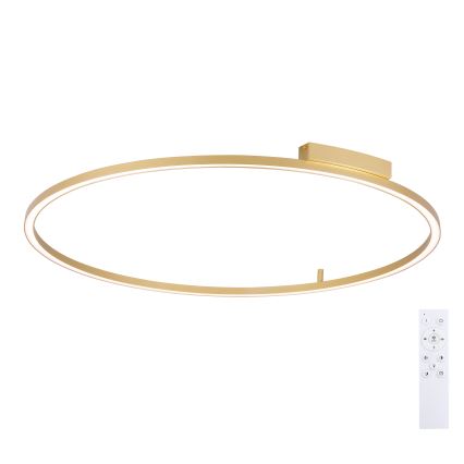 Brilagi - LED stmievateľné stropné svietidlo PORTOFINO LED/85W/230V 3000-6000K priemer 120 cm zlaté + diaľkové ovládanie
