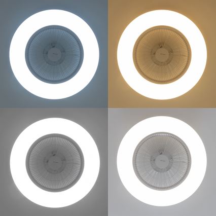 Brilagi - LED Stmievateľné svietidlo s ventilátorom AURA LED/38W/230V 3000-6000K biela + diaľkové ovládanie