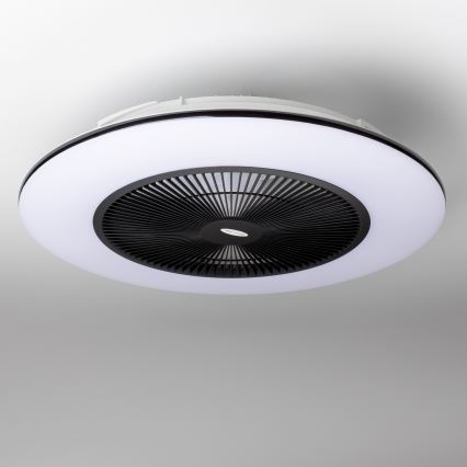 Brilagi - LED Stmievateľné svietidlo s ventilátorom AURA LED/38W/230V 3000-6000K čierna + diaľkové ovládanie