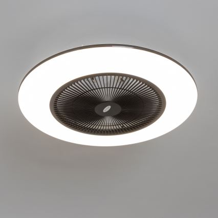 Brilagi - LED Stmievateľné svietidlo s ventilátorom AURA LED/38W/230V 3000-6000K čierna + diaľkové ovládanie