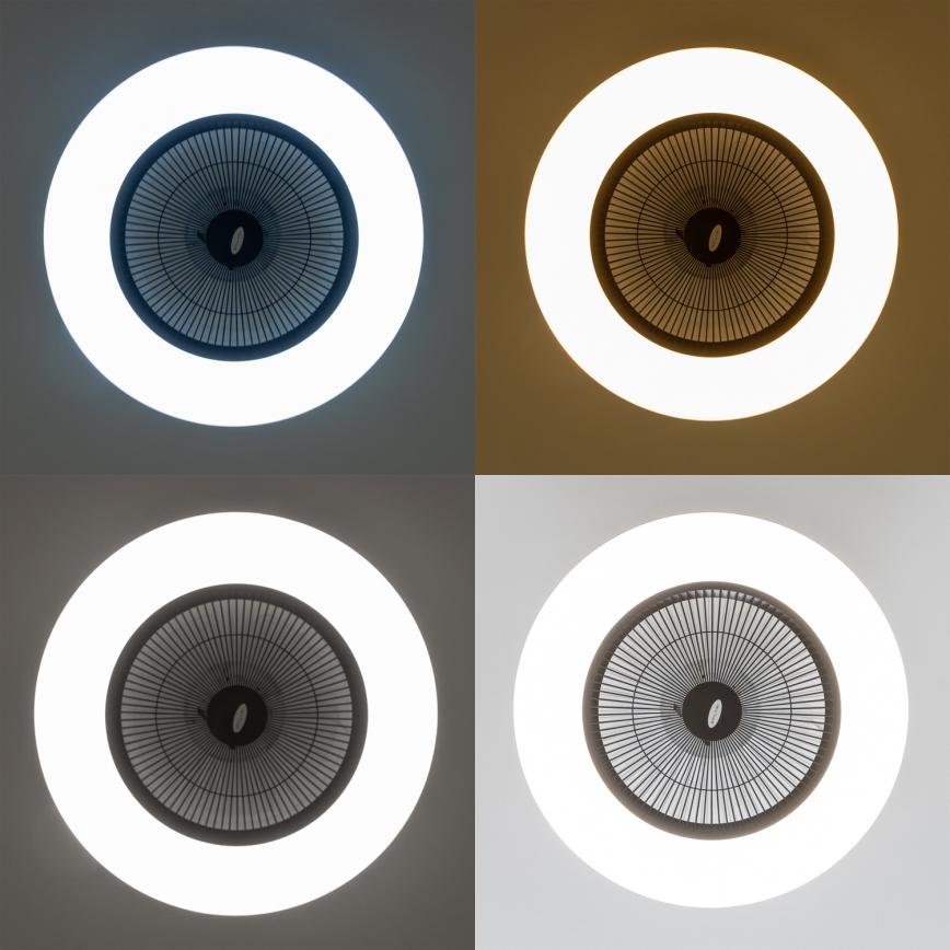 Brilagi - LED Stmievateľné svietidlo s ventilátorom AURA LED/38W/230V 3000-6000K čierna + diaľkové ovládanie
