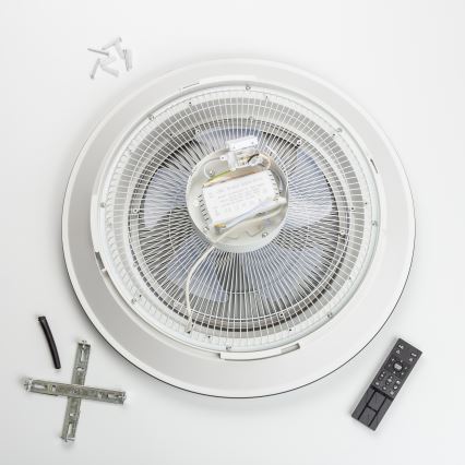 Brilagi - LED Stmievateľné svietidlo s ventilátorom AURA LED/38W/230V 3000-6000K strieborná + diaľkové ovládanie