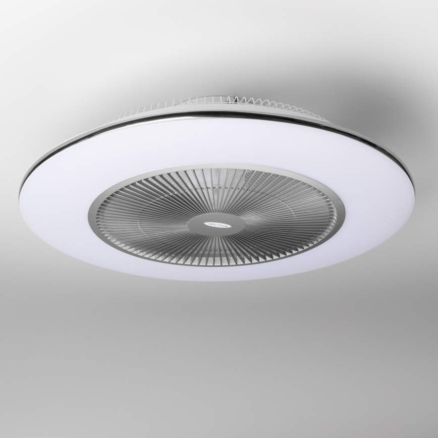 Brilagi - LED Stmievateľné svietidlo s ventilátorom AURA LED/38W/230V 3000-6000K strieborná + diaľkové ovládanie
