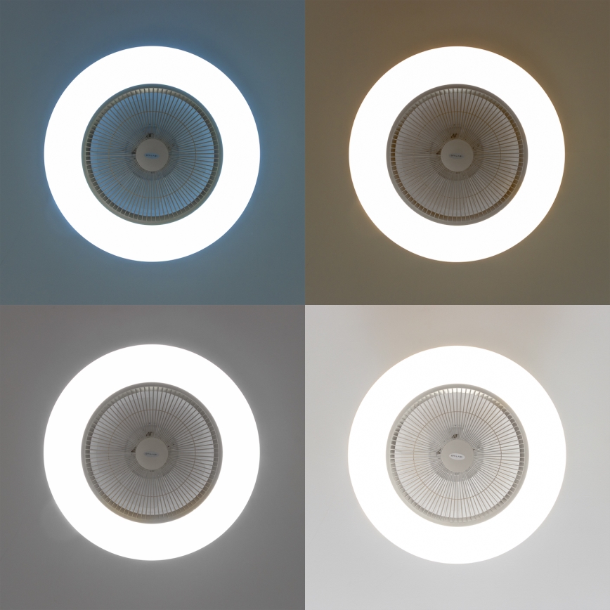 Brilagi - LED Stmievateľné svietidlo s ventilátorom AURA LED/38W/230V 3000-6000K strieborná + diaľkové ovládanie