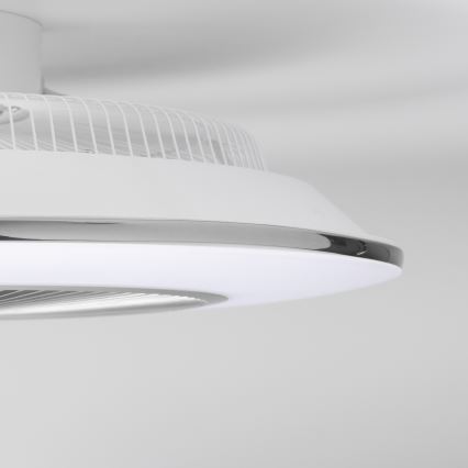 Brilagi - LED Stmievateľné svietidlo s ventilátorom AURA LED/38W/230V 3000-6000K strieborná + diaľkové ovládanie