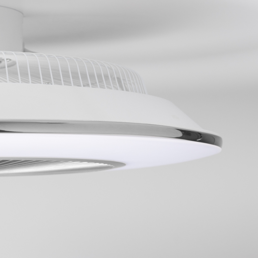 Brilagi - LED Stmievateľné svietidlo s ventilátorom AURA LED/38W/230V 3000-6000K strieborná + diaľkové ovládanie