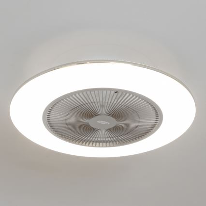 Brilagi - LED Stmievateľné svietidlo s ventilátorom AURA LED/38W/230V 3000-6000K strieborná + diaľkové ovládanie