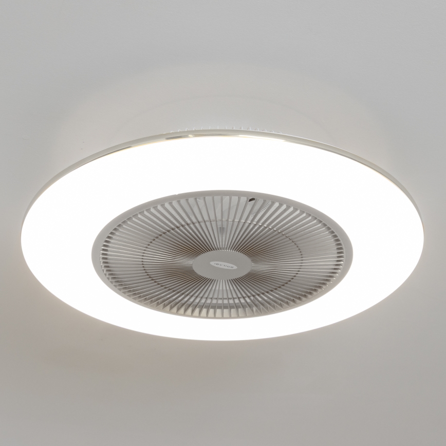 Brilagi - LED Stmievateľné svietidlo s ventilátorom AURA LED/38W/230V 3000-6000K strieborná + diaľkové ovládanie