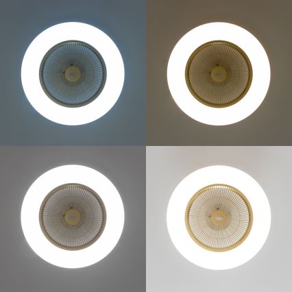 Brilagi - LED Stmievateľné svietidlo s ventilátorom AURA LED/38W/230V 3000-6000K zlatá + diaľkové ovládanie