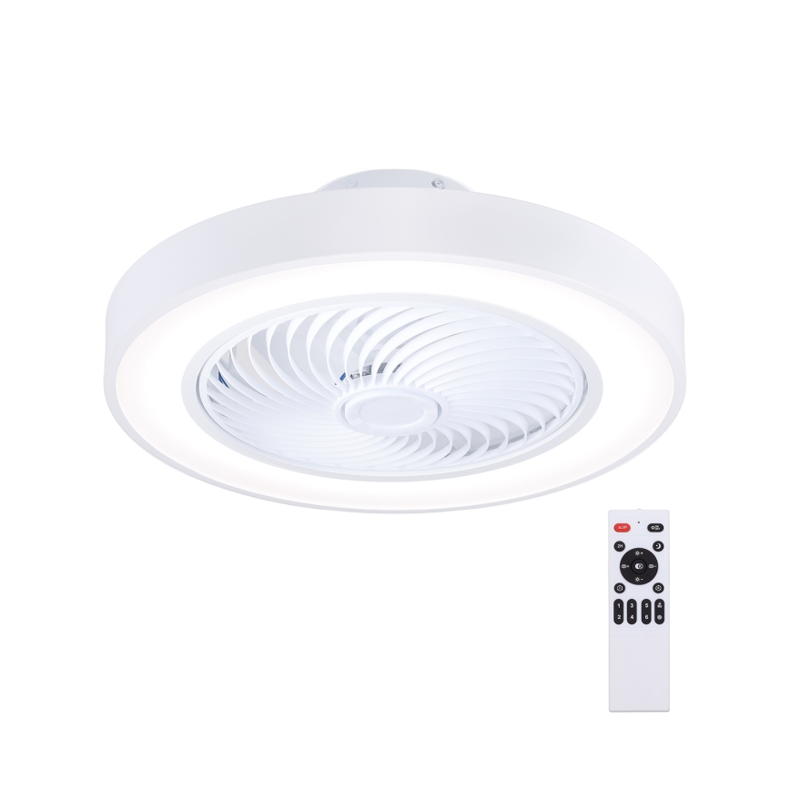 Brilagi - LED stmievateľné stropné svietidlo s ventilátorom LED/30W/230V 3000-6500K pr. 50 cm biela + diaľkové ovládanie