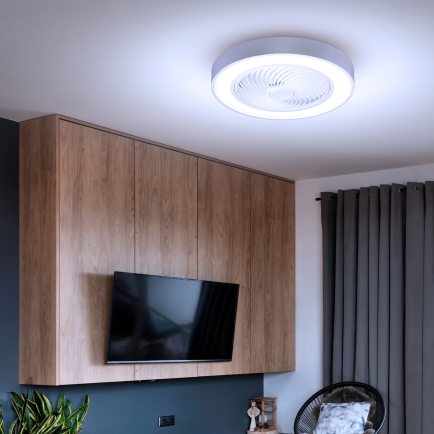 Brilagi - LED Stmievateľné stropné svietidlo s ventilátorom LED/30W/230V 3000-6500K biela + diaľkové ovládanie