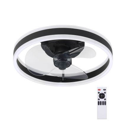 Brilagi - LED Stmievateľné stropné svietidlo s ventilátorom LED/30W/230V 3000-6500K čierna + diaľkové ovládanie