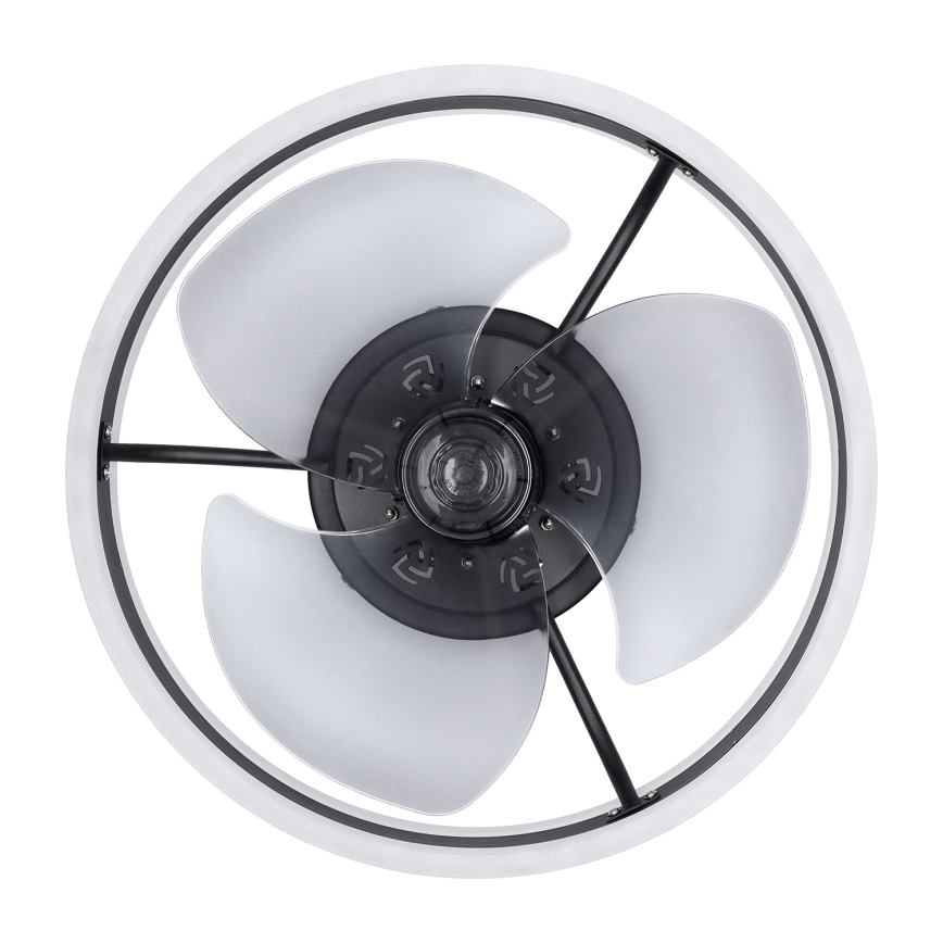 Brilagi - LED Stmievateľné stropné svietidlo s ventilátorom LED/30W/230V 3000-6500K čierna + diaľkové ovládanie