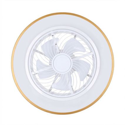 Brilagi - LED stmievateľné stropné svietidlo s ventilátorom LED/38W/230V 3000-6500K 3000-6500K priemer 50 cm zlaté + diaľkové ovládanie