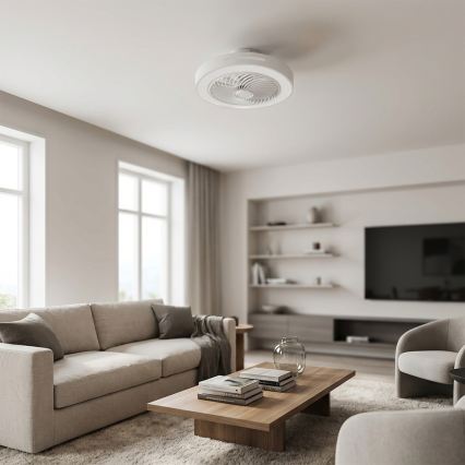 Brilagi - Stmievateľné LED stropné svietidlo s ventilátorom LED/38W/230V 3000-6500K 3000-6500K pr. 46 cm biela + diaľkové ovládanie