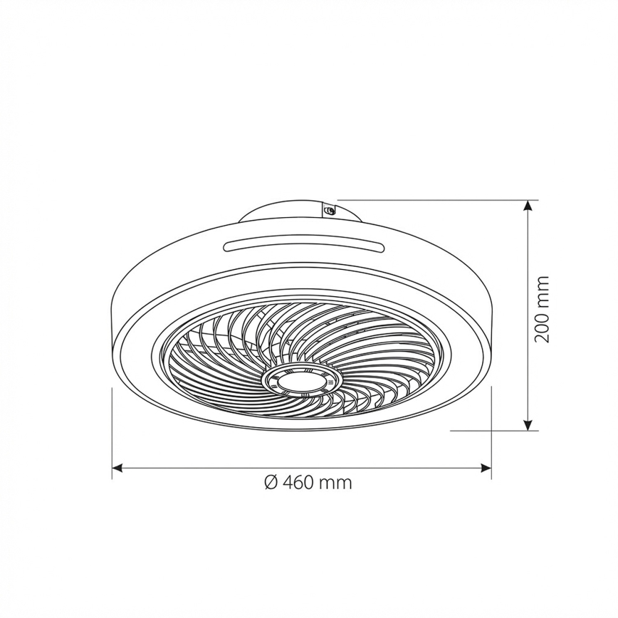 Brilagi - Stmievateľné LED stropné svietidlo s ventilátorom LED/38W/230V 3000-6500K 3000-6500K pr. 46 cm biela + diaľkové ovládanie