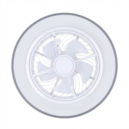 Brilagi - LED stmievateľné stropné svietidlo s ventilátorom LED/38W/230V 3000-6500K 3000-6500K pr. 50 cm sivá + diaľkové ovládanie