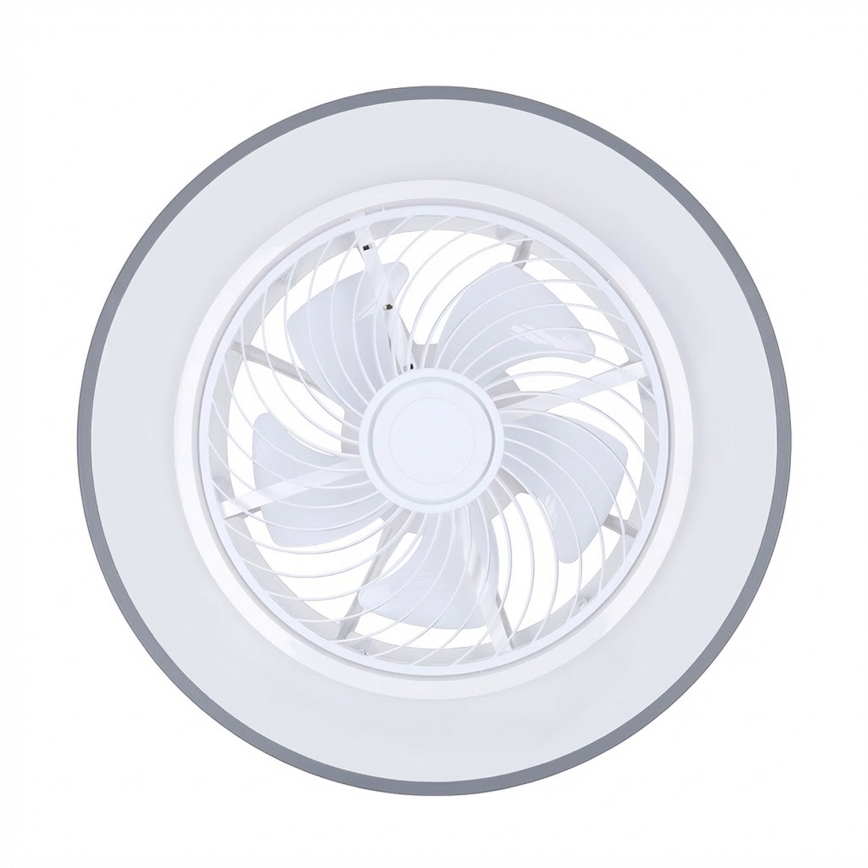 Brilagi - LED stmievateľné stropné svietidlo s ventilátorom LED/38W/230V 3000-6500K 3000-6500K pr. 50 cm sivá + diaľkové ovládanie