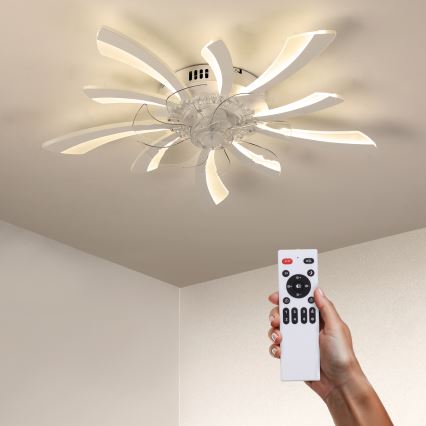 Brilagi - LED Stmievateľné stropné svietidlo s ventilátorom LED/50W/230V 3000-6500K biela + diaľkové ovládanie