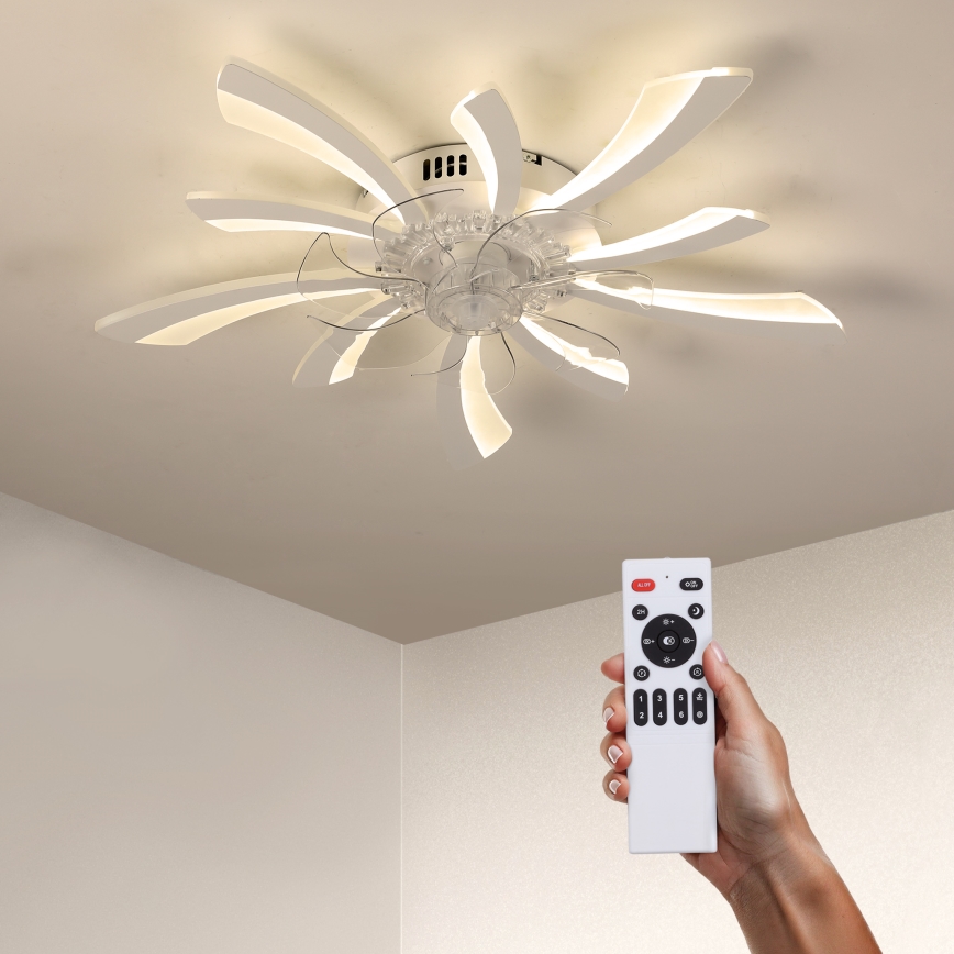 Brilagi - LED Stmievateľné stropné svietidlo s ventilátorom LED/50W/230V 3000-6500K biela + diaľkové ovládanie