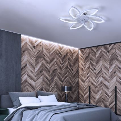 Brilagi - LED Stmievateľné stropné svietidlo s ventilátorom LED/50W/230V 3000-6500K biela + diaľkové ovládanie