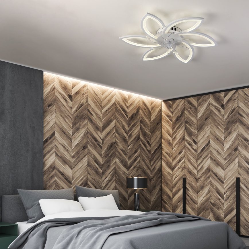 Brilagi - LED Stmievateľné stropné svietidlo s ventilátorom LED/50W/230V 3000-6500K biela + diaľkové ovládanie