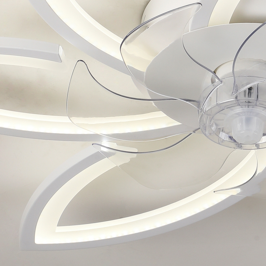 Brilagi - LED Stmievateľné stropné svietidlo s ventilátorom LED/50W/230V 3000-6500K biela + diaľkové ovládanie