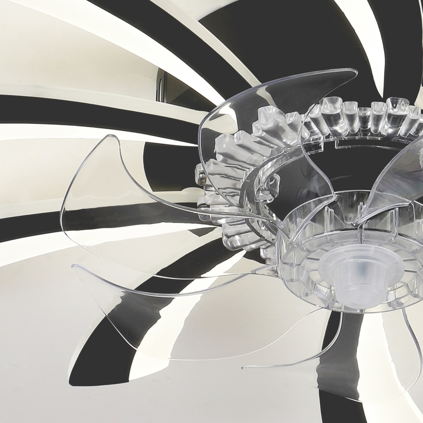 Brilagi - LED Stmievateľné stropné svietidlo s ventilátorom LED/50W/230V 3000-6500K čierna + diaľkové ovládanie