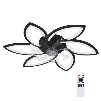 Brilagi - LED Stmievateľné stropné svietidlo s ventilátorom LED/50W/230V 3000-6500K čierna + diaľkové ovládanie