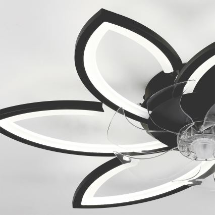 Brilagi - LED stmievateľné stropné svietidlo s ventilátorom LED/50W/230V 3000-6500K čierna + diaľkové ovládanie