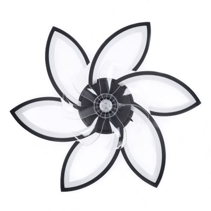 Brilagi - LED stmievateľné stropné svietidlo s ventilátorom LED/50W/230V 3000-6500K čierna + diaľkové ovládanie