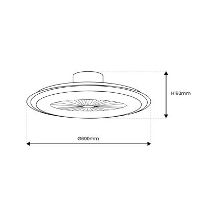 Brilagi - LED Stmievateľné svietidlo s ventilátorom RONDA LED/48W/230V 3000-6000K biela + diaľkové ovládanie