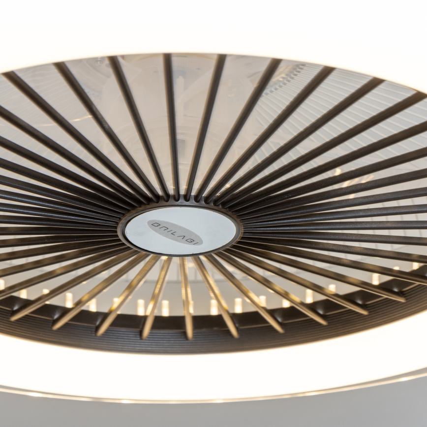 Brilagi - LED Stmievateľné svietidlo s ventilátorom RONDA LED/48W/230V 3000-6000K čierna + diaľkové ovládanie
