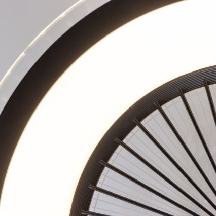 Brilagi - LED Stmievateľné svietidlo s ventilátorom RONDA LED/48W/230V 3000-6000K čierna + diaľkové ovládanie